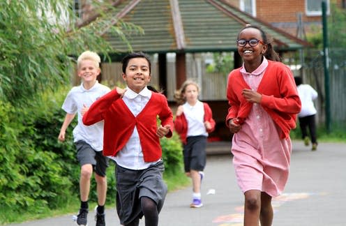 <span class="caption">The Daily Mile gets children out of the classroom for fifteen minutes every day to run or jog, at their own pace.</span> <span class="attribution"><a class="link " href="https://www.facebook.com/thedailymile.uk/photos/a.634705280010769/1581957871952167/?type=3&theater" rel="nofollow noopener" target="_blank" data-ylk="slk:The Daily Mile;elm:context_link;itc:0;sec:content-canvas">The Daily Mile </a></span>