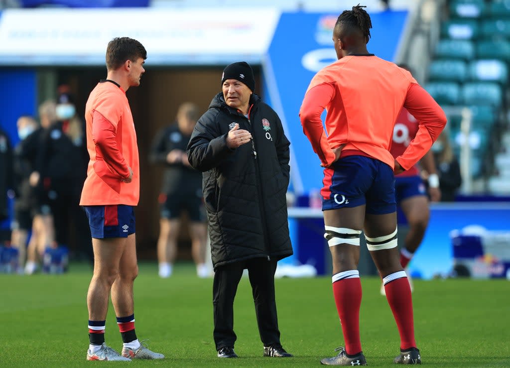 Eddie Jones could bring George Furbank (left) into the starting XV (Getty)