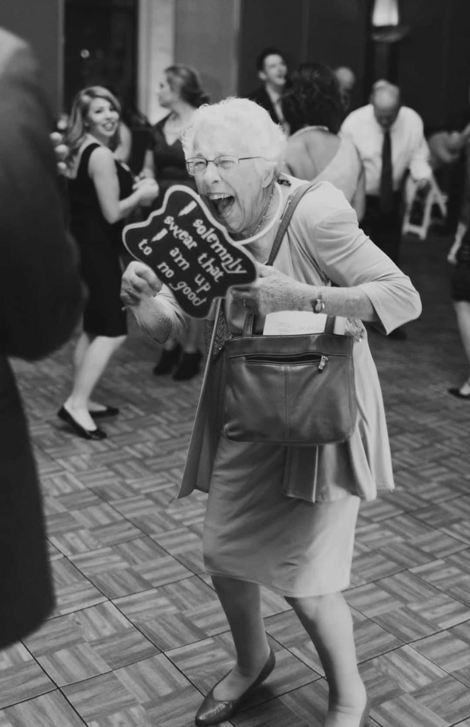 Mary Kepler enjoyed dancing at family weddings. She's seen here dancing at the wedding of her granddaughter, Natalie Lameka.