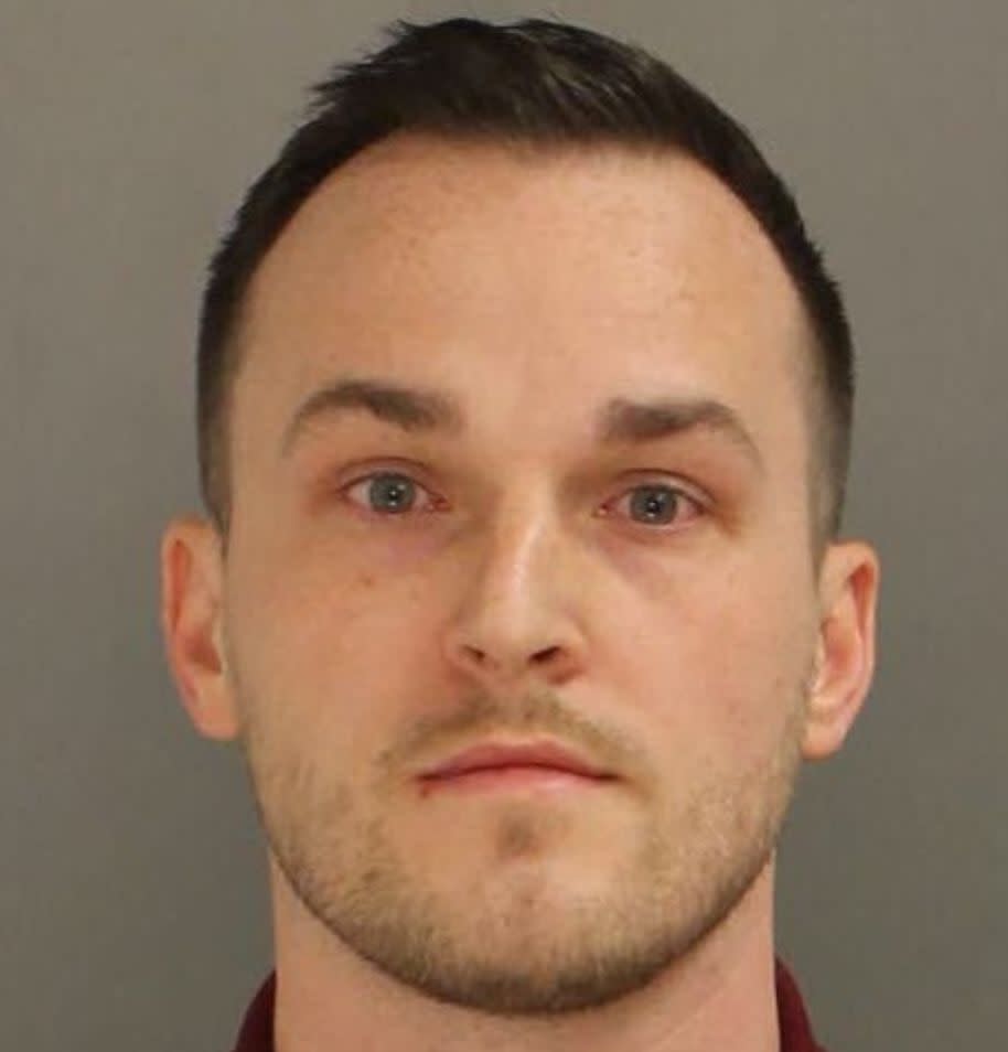 Matthew Ronald Aimers, 31, of Willingboro, N.J., appeared in Bucks County court after he allegedly assaulted a teenage waitress at his wedding reception. (Photo: Bucks County District Attorney’s Office)