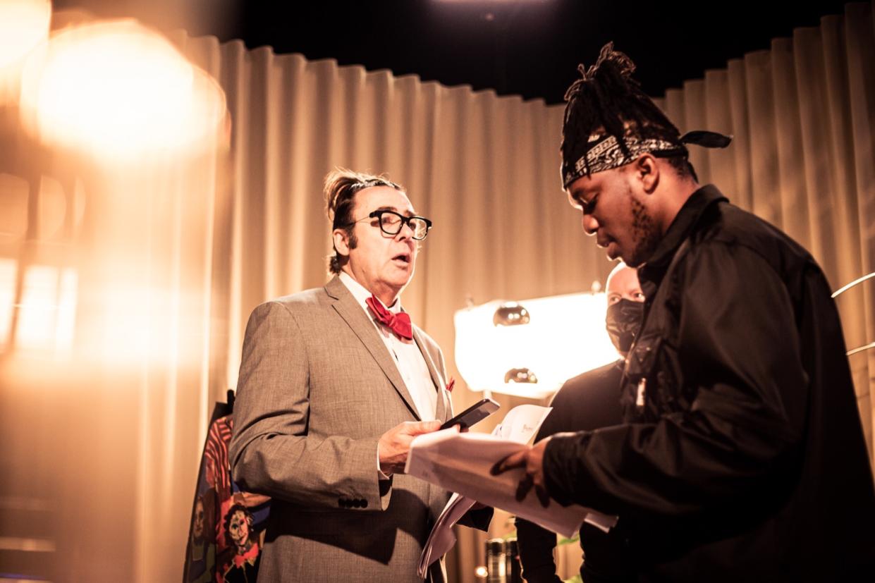 KSI on set with Jonathan Ross (Lee Malone Photography/PA)