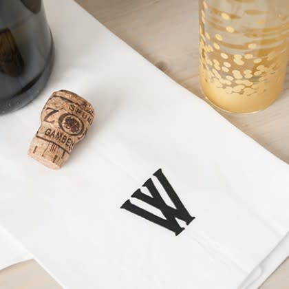 Monogrammed Bar Towel or Napkins