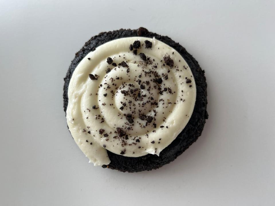 Chocolate crumb cookie from Crumbl Cookies, 3116 Raeford Road, Suite 240, Fayetteville.