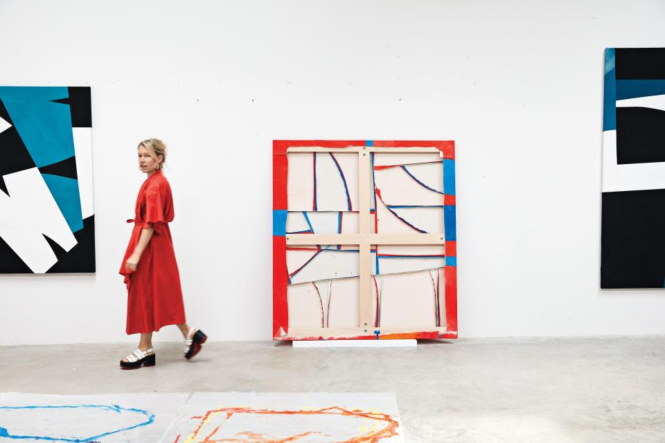 Since her breakthrough at the 2010 Whitney Biennial, Sarah Crowner’s bold, color-saturated work has been blurring the lines between art and craft.