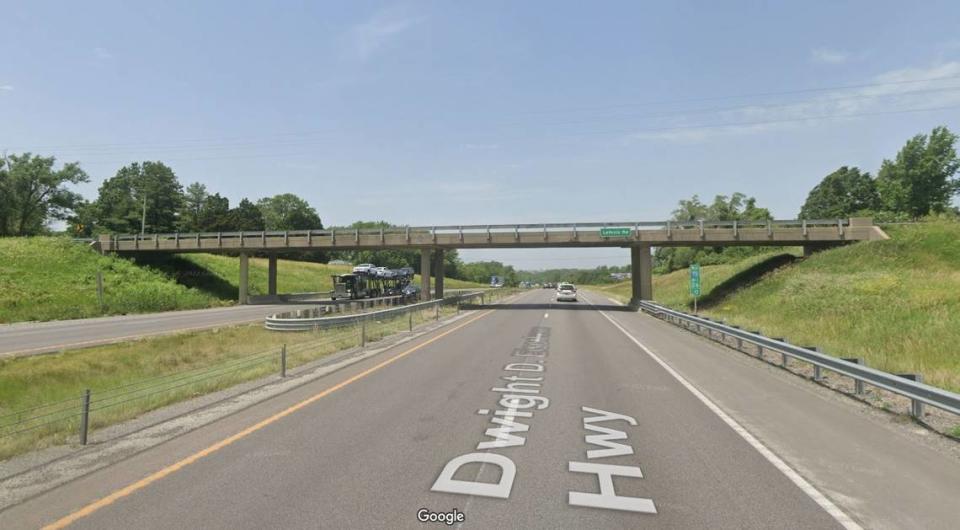 Westbound Interstate 70 was closed for several hours near Oak Grove Friday morning after a small plane landed on the highway, according to the Missouri State Highway Patrol. This Google Maps Street View image of the area is from June.