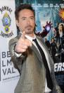 Actor Robert Downey Jr. attends the premiere of "The Avengers" during the 2012 Tribeca Film Festival on Saturday, April 28, 2012 in New York. (AP Photo/Evan Agostini)