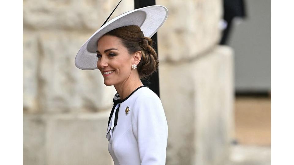  Catherine, Princess of Wales, arrives to Horse Guards Parade for the King's Birthday Parade "Trooping the Colour" in London 