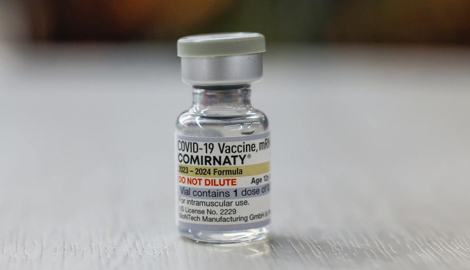 Pfizer-BioNTech 2023-24 COVID-19 vaccine. This mRNA formulation offers protection against BA.2, BA.2.86 “Pirola,” EG.5 “Eris” and the XBB.1.5 COVID variants. Researchers say the vaccine provides needed immunity as COVID hospitalizations rise going into fall and winter.