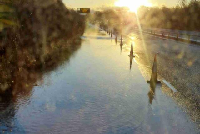 Lanes still closed and delays remain after heavy flooding on A14