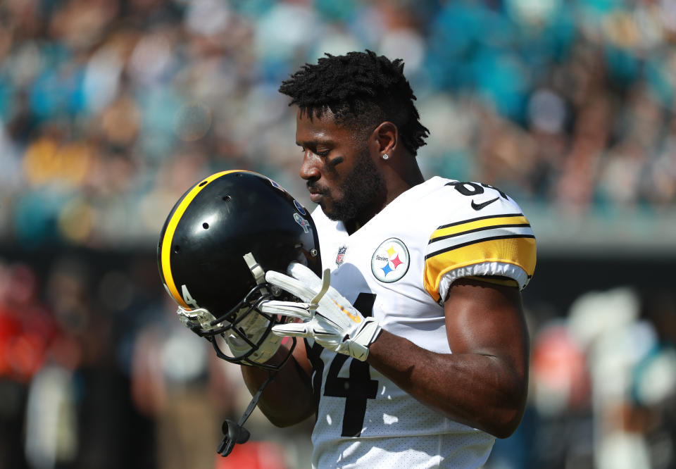 After former teammate Ryan Clark was critical of his behavior, Steelers receiver Antonio Brown responded with name-calling. (Getty Images)