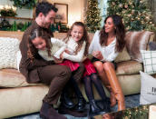 <p>Kevin Jonas, wife Danielle and daughters Valentina and Alena visit the IHG Hotels & Resorts Santa Suite Retreat at the InterContinental New York Barclay on Dec. 7 in N.Y.C.</p>