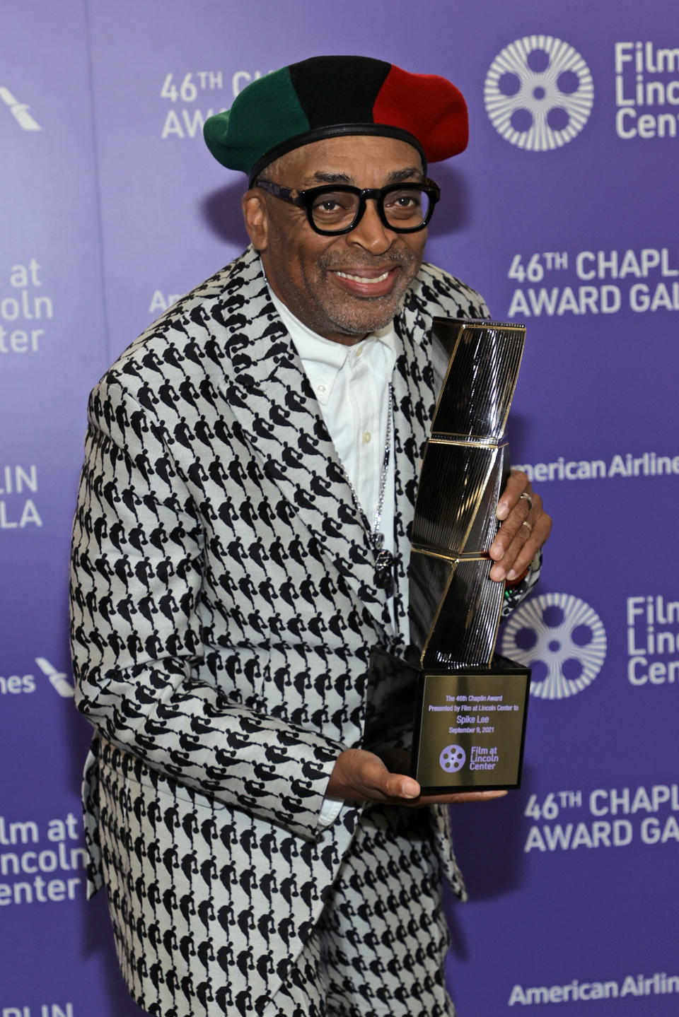Spike Lee poses backstage during the 46th Chaplin Award Gala Honoring Spike Lee on September 09, 2021 in New York City. - Credit: Jamie McCarthy/Getty Images