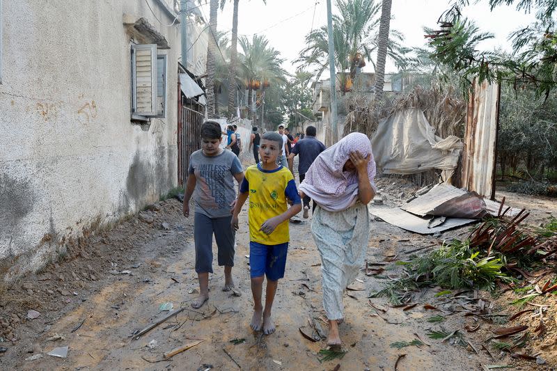 Secuelas de los ataques israelíes en Gaza