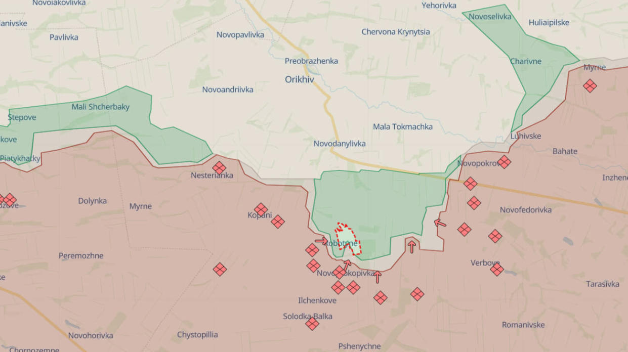 Robotyne. Screenshot: DeepStateMap