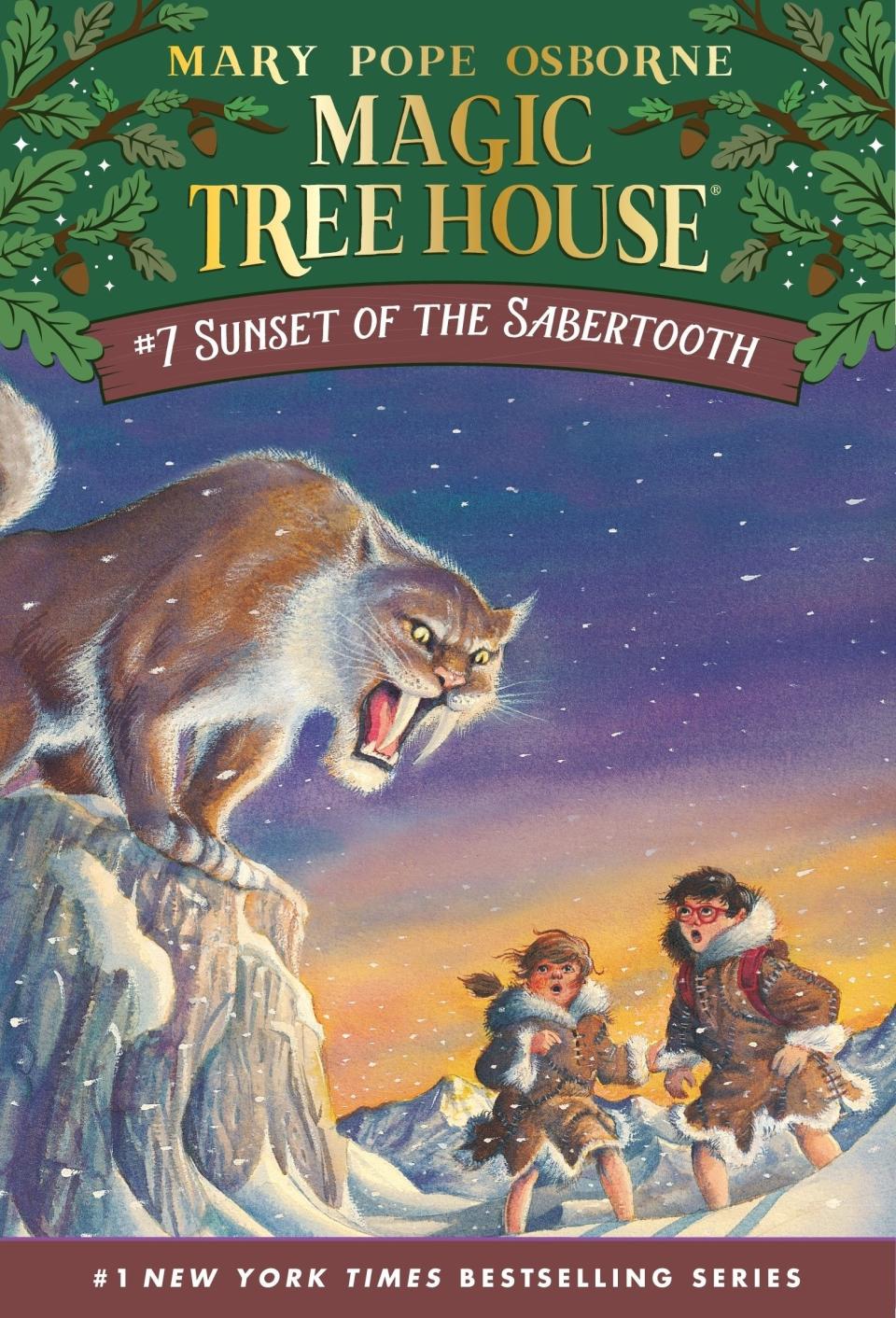 A book cover from "The Magic Tree House" series by Mary Pope Osborne