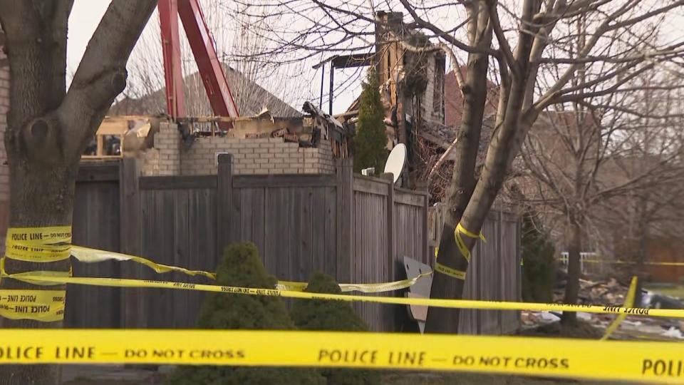 Human remains were discovered at the site of a residential fire in Brampton, Peel Regional Police say.