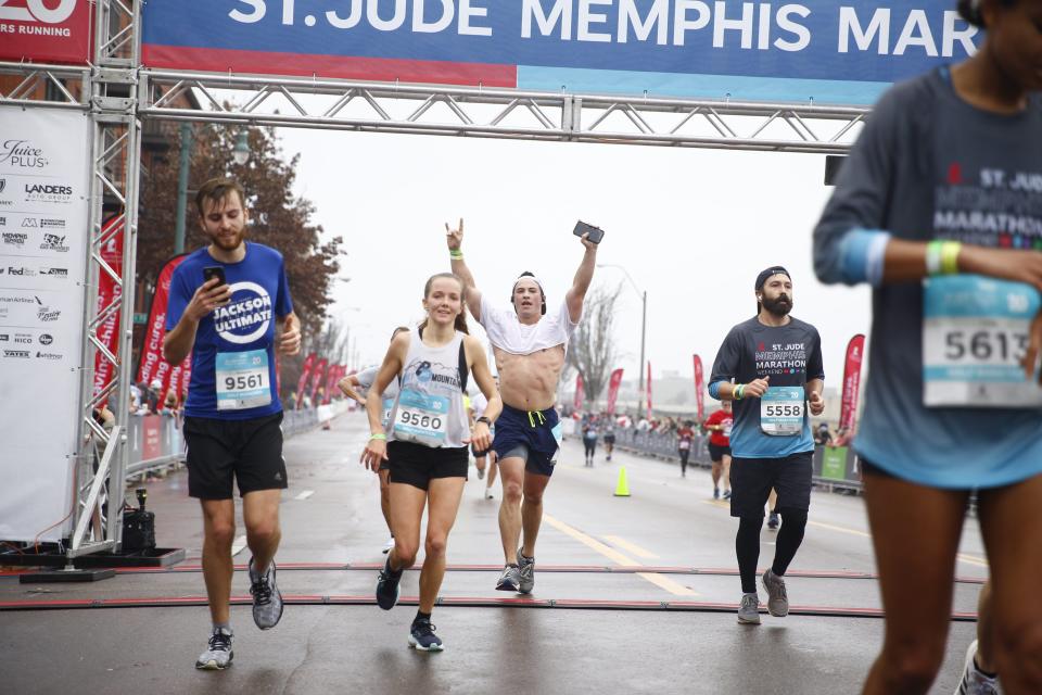 Runners take part in the St. Jude Memphis Marathon on Dec. 4, 2021. This year's event is set for Dec. 3.