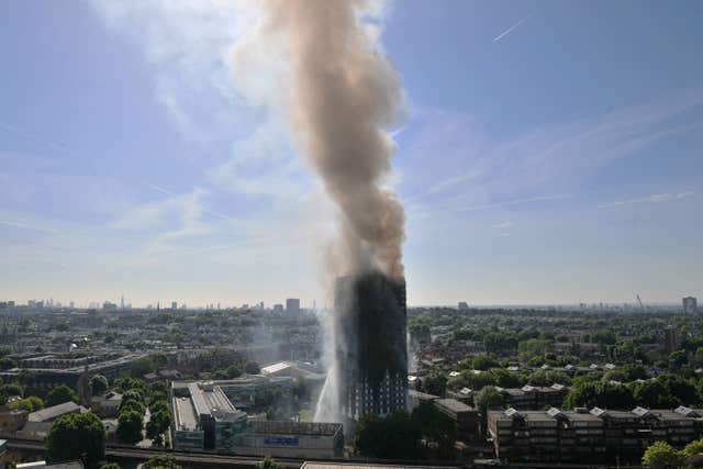 Tower block fire in London