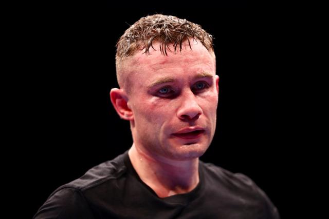 Frampton after his final fight, a stoppage loss to Jamel Herring (Getty Images)