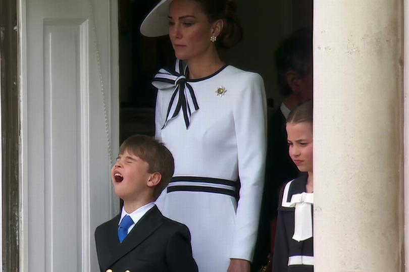 Prince Louis has stolen the show at the Trooping the Colour as he let out a playful yawn