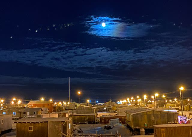 <p>Courtesy of Robin Reeves</p> A view of Utqiaġvik, Alaska from Robin Reeve's apartment.