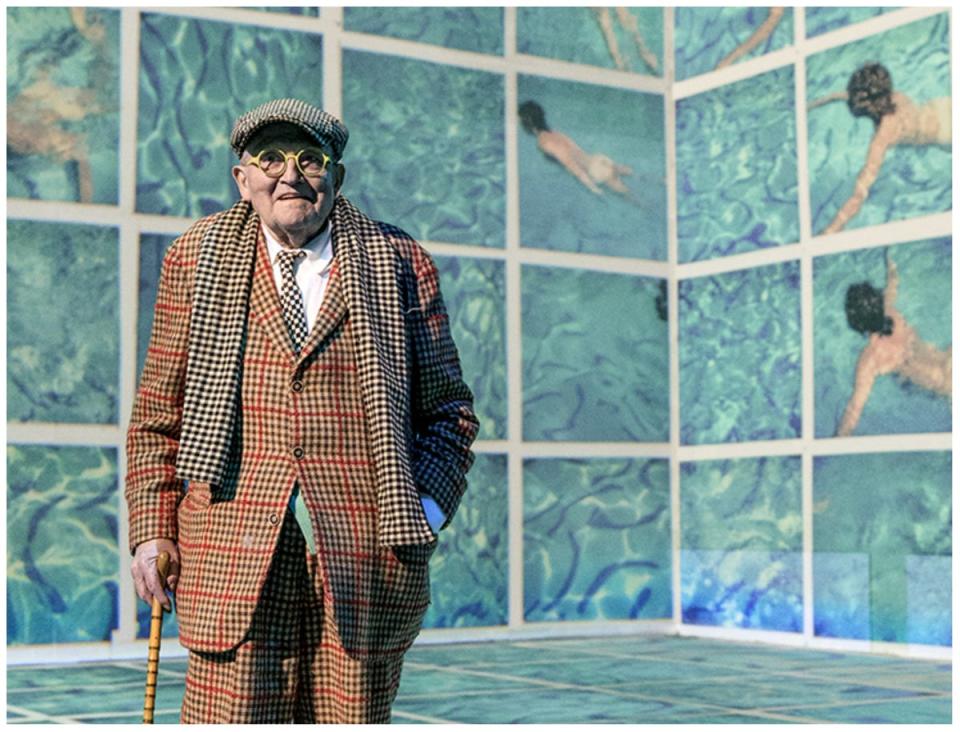 In living colour: Hockney at his new exhibition at Lightroom, London (Justin Sutcliffe)