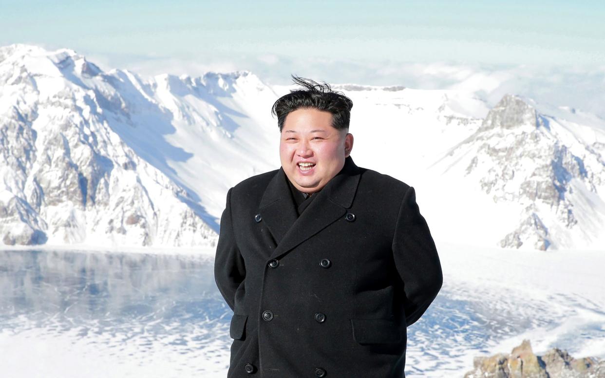 Kim Jong-un visiting Mount Paektu in Ryanggang Province - AFP