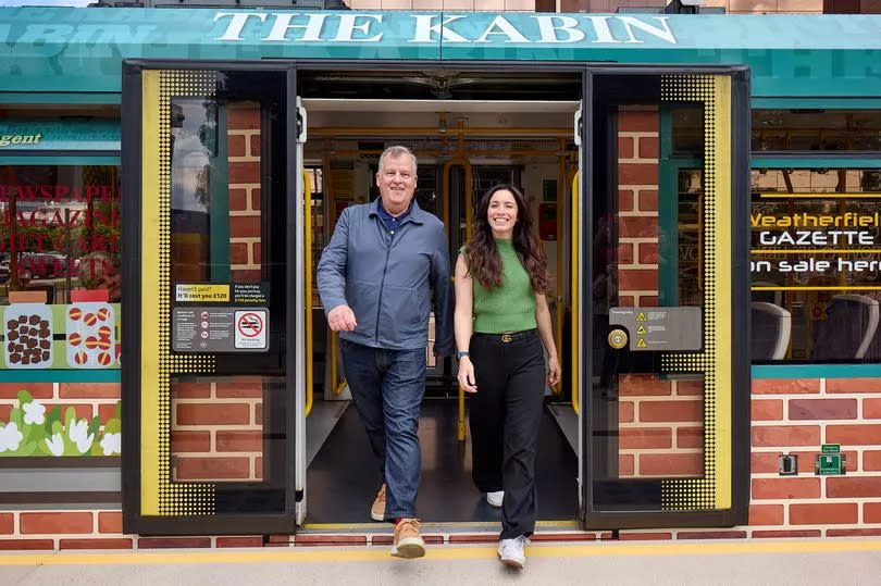 Julia and Peter were seen stepping out of the tram for the first time -Credit:ITV Studios/Amy Brammall