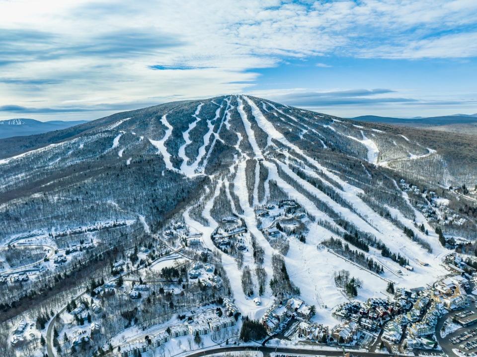 A picturesque view of Stratton Mountain Resort in Vermont.