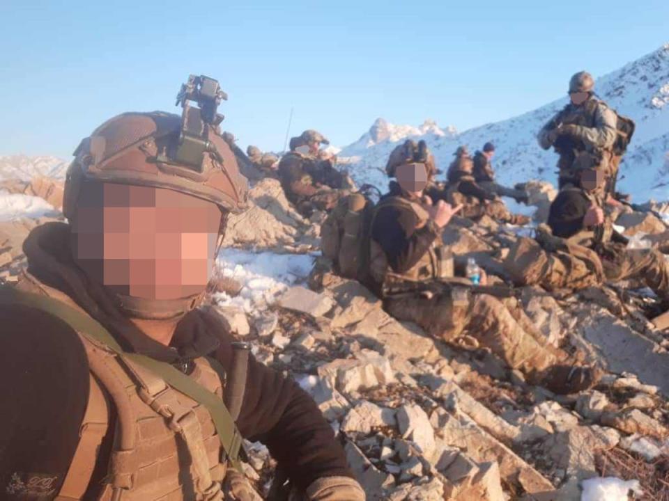 ‘Habibullah’, pictured with Afghan special forces, went on to join high-level missions with British troops in the fight against the Taliban (Supplied)