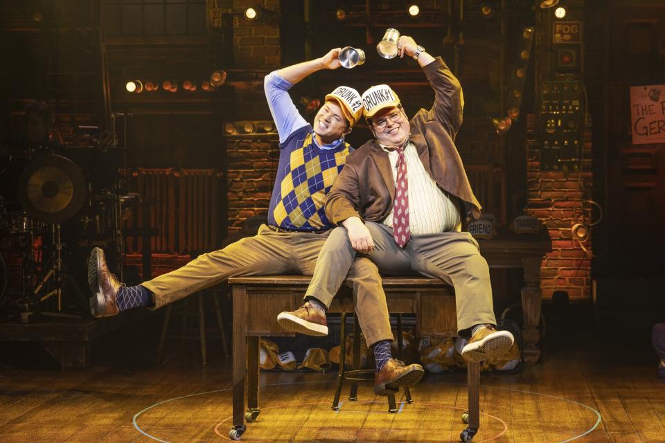 Andrew Rannells and Josh Gad in 'Gutenberg! The Musical'