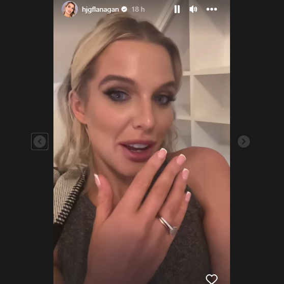 The actor is still wearing her ring. (Helen Flanagan Instagram)