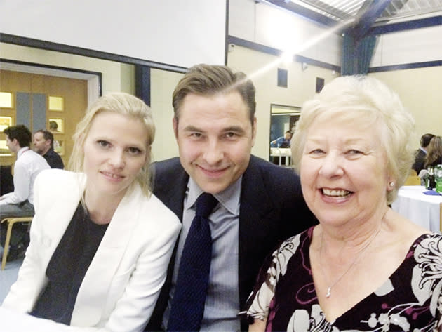 Celebrity photos: David Walliams attended a fundraiser at his old school with his mother and his wife. He referred to them as his ‘favourite girls.’ Aww too cute!