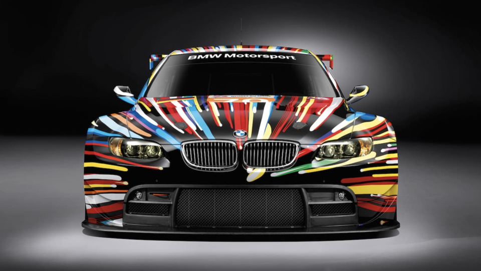 jeff koons bmw art car with color splashes