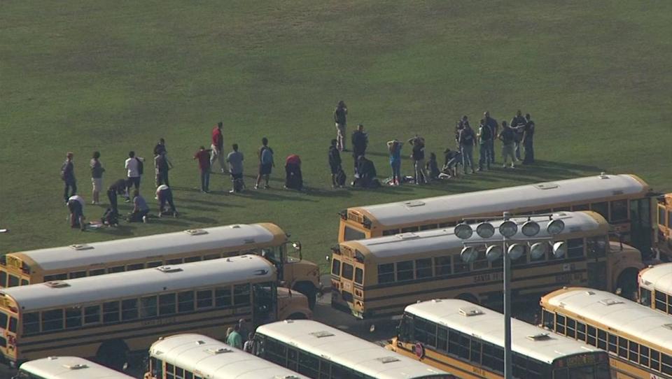 Students were evacuated from Santa Fe High School Friday morning.&nbsp;The high school serves about 1,500 students,&nbsp;according to statistics reported to the U.S. Department of Education. (Photo: ABC13)