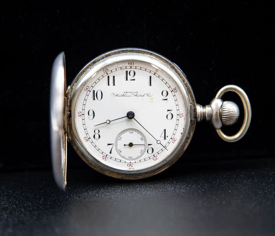 <p>NPS</p> A photo of Theodore Roosevelt's silver pocket watch