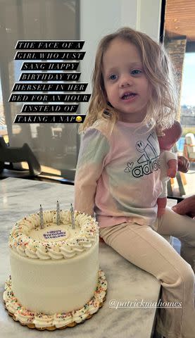 <p>Brittany Mahomes/Instagram</p> Sterling with her birthday cake
