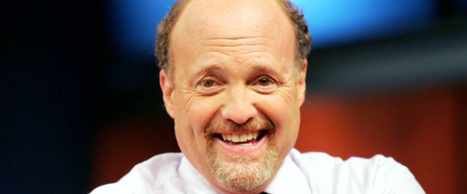 Jim Cramer smiles at the camera dead on