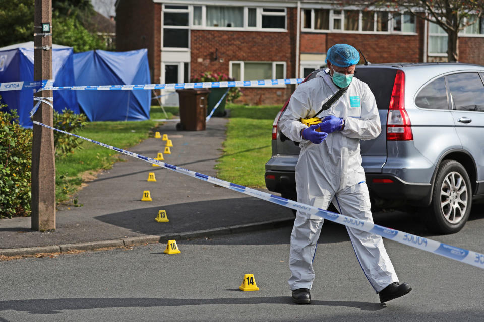 <em>Investigation – Police launched an investigation after the incident on Northdown Road in Solihull on Bank Holiday Monday (Picture: PA)</em>