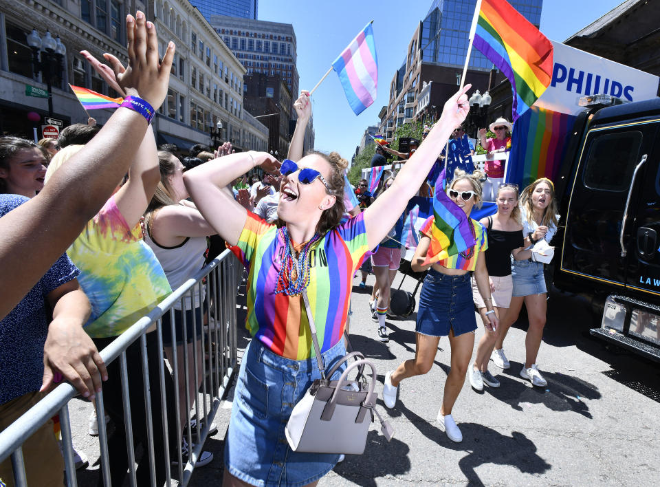 IMAGE DISTRIBUTED FOR PHILIPS - More than 100 Philips employees, families and friends, march beside the Philips float in support of the LGBTQ community during the Boston Pride Parade on Saturday, June 8, 2019. Companies like Philips foster an inclusive working environment where people are valued and accepted for their uniqueness, and where everyone can be themselves. (Josh ReynoldsAP Images for Philips)