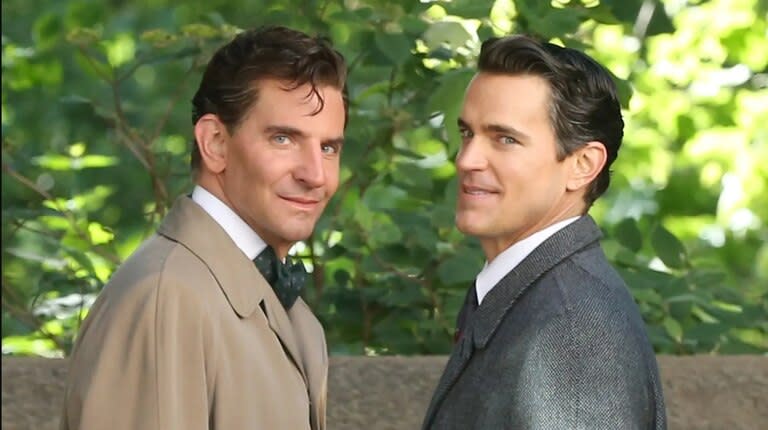 Bradley Cooper y Matt Bomer, a punto de filmar la escena del beso