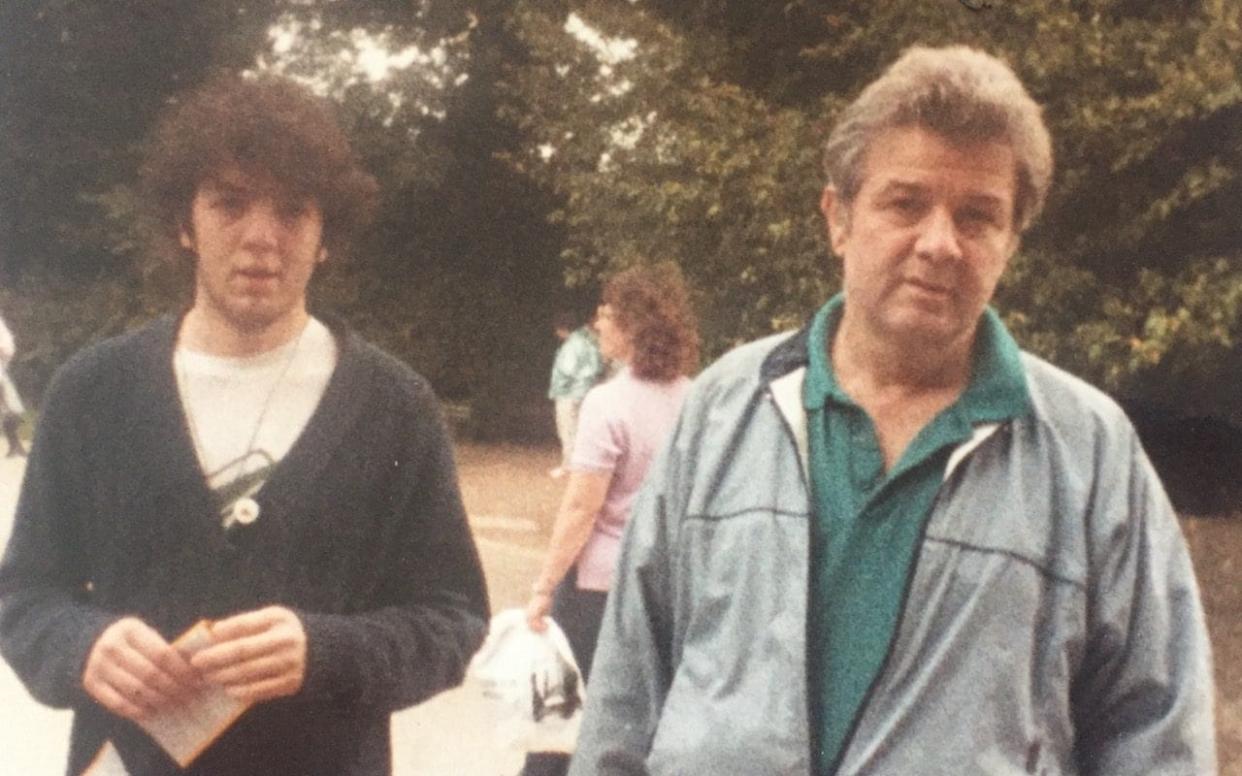 A teenage Pete with dad, Chris - Coutesy of Pete Paphides