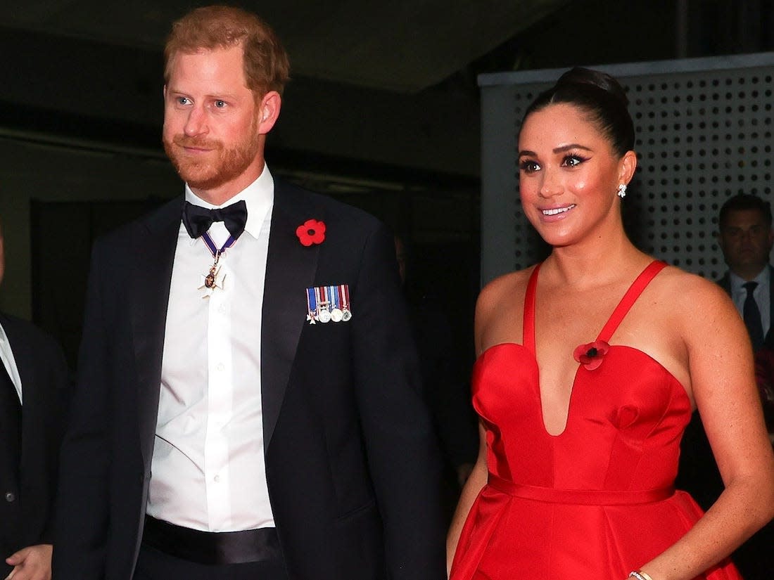 Prince Harry and Meghan Markle attend the Salute To Freedom Gala in November 2021.