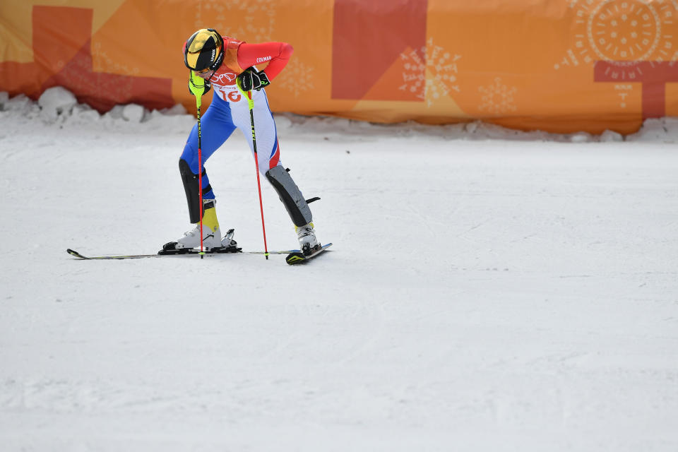 Victor Muffat-Jeandet à l’arrivée du slalom