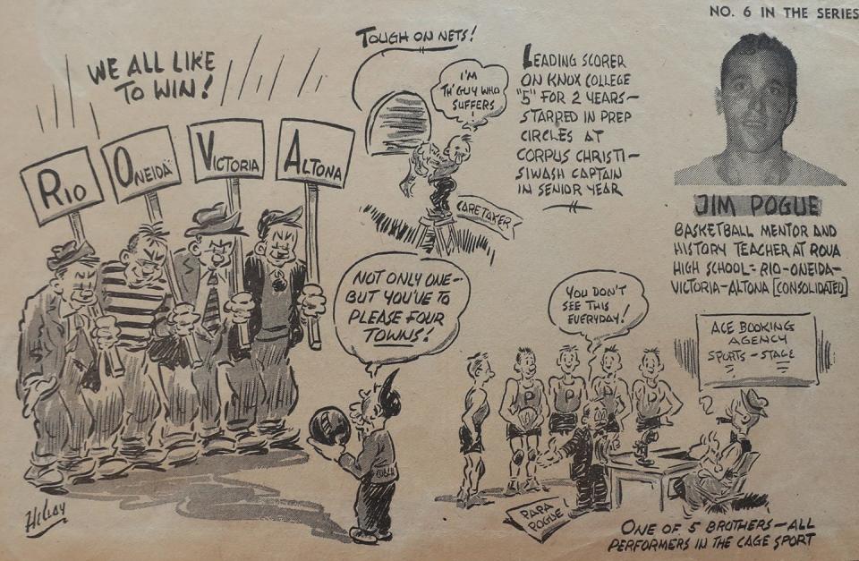 This cartoon ran on the sports page of The Register-Mail in December 1948.