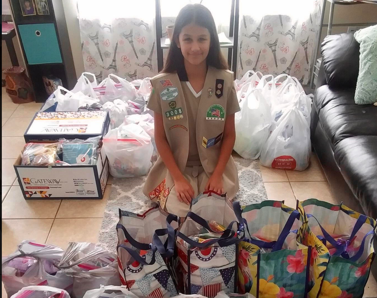 Skyla Marroquin, 12, created a gift bag program in honor of area nurses. (Photo: April Guajardo)