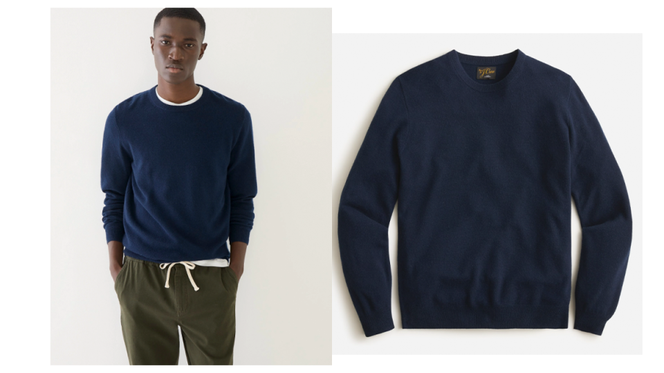 best gifts for husbands: J.Crew Cashmere Crewneck Sweater