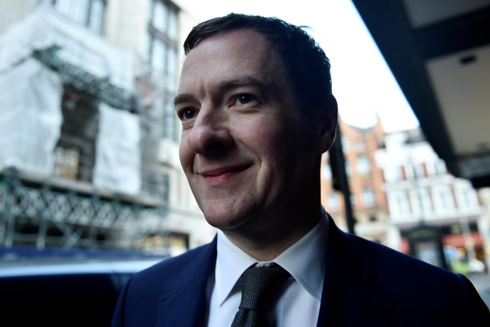 Former Chancellor George Osborne arrives at the Evening Standard offices to formally take up the role of editor of the newspaper in London, Britain, May 2, 2017. REUTERS/Hannah McKay