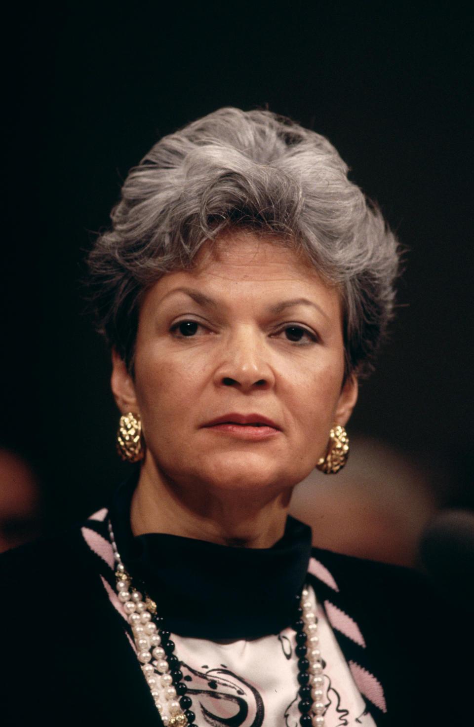 <p>1993 – HAZEL O’LEARY – GOVERNMENT – First African-American woman appointed as U.S. Secretary of Energy. — Secretary of Energy Designate, Hazel O’Leary, at her Senate confirmation hearing on January 19, 1993. (Ron Sachs/Consolidated News Pictures/Getty Images) </p>