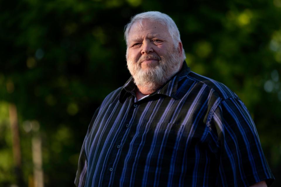 Sumner County Commissioner Baker Ring, District 8, poses for a portrait Wednesday, May 3, 2023, in Gallatin, Tenn. “What’s happened here is the Sumner County constitutional conservative Republican group, they don’t believe in government,” said Ring, a Republican who is serving his fourth term and is not aligned with the new majority. “They’re opposed to government. But now they are the government." (AP Photo/George Walker IV)